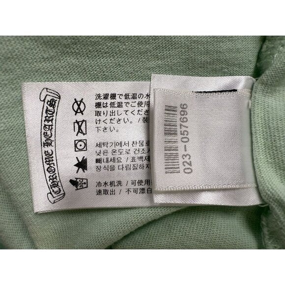 Chrome Hearts Mint Green Graphic T-Shirt With Chest Pocket & Back Print - Picture 11 of 15
